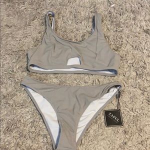 Grey Zaful bathing suit